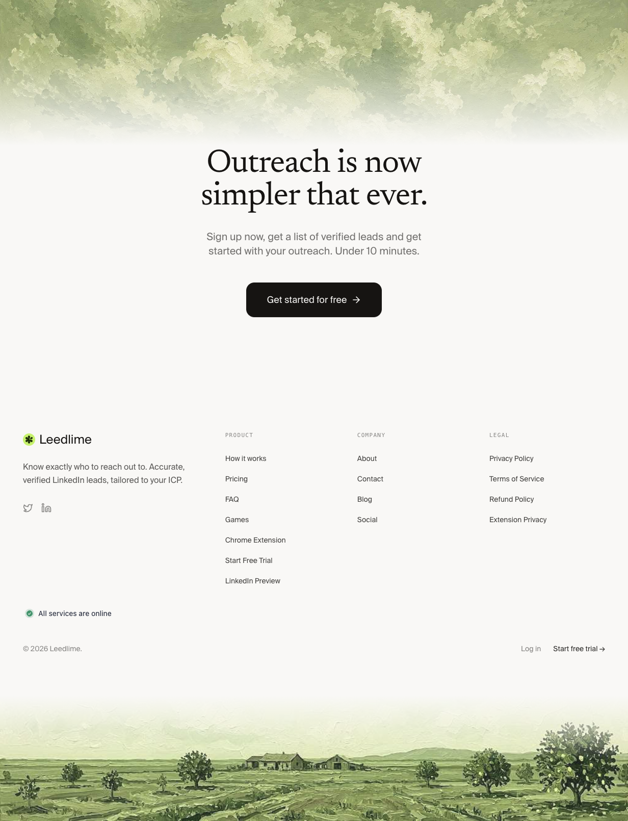 Footer showcase
